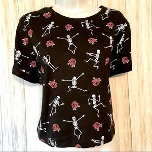 Skeleton & Rose Top